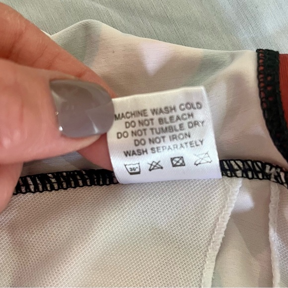 1X Women’s Swimsuit Tankini Top Red Animal Print Swim Dress NWOT - Picture 7 of 7